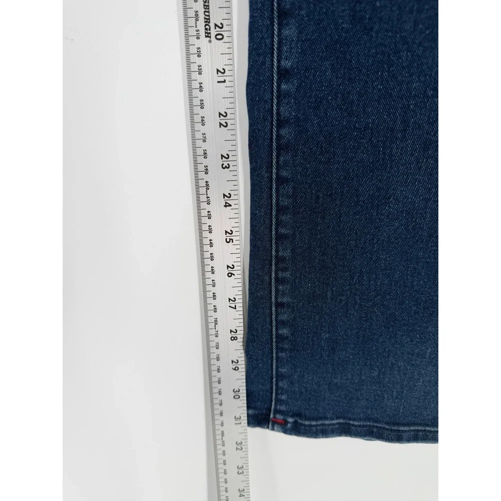 True Religion Ricky SN Flap Straight Jeans Dark Shivering Wash Red Stitch 36